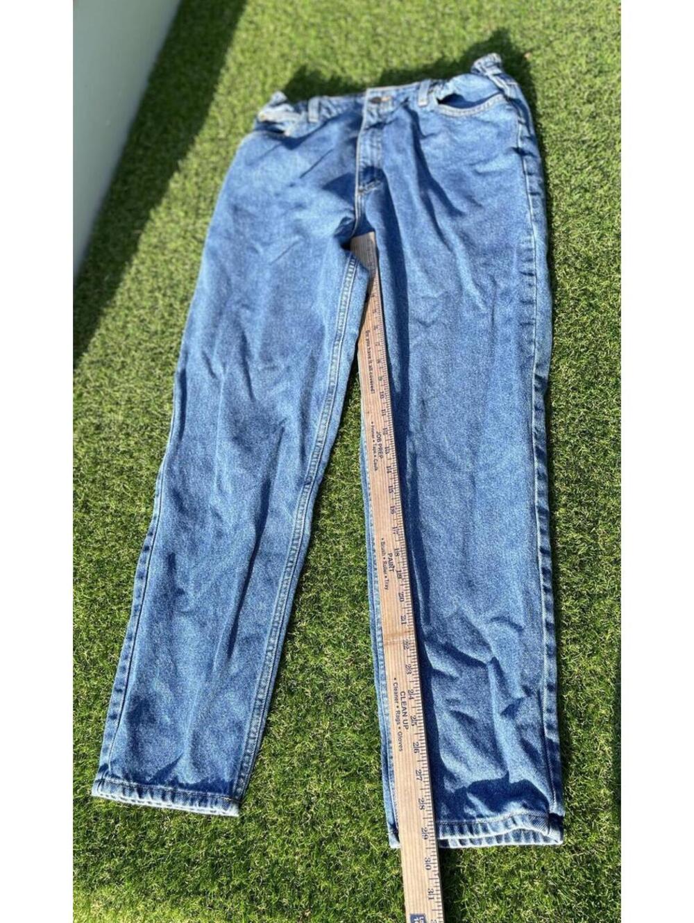 L.L.Bean Comfort Waist 100% Cotton Blue Denim Jeans Size 14 Regular